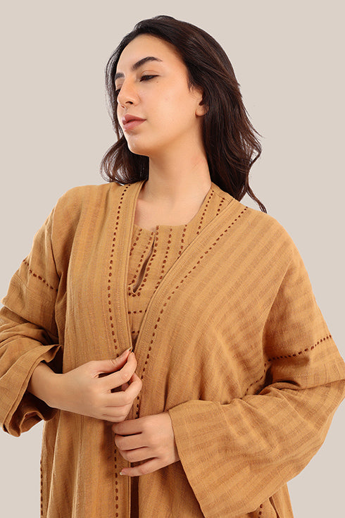Embroidered cotton linen jacket